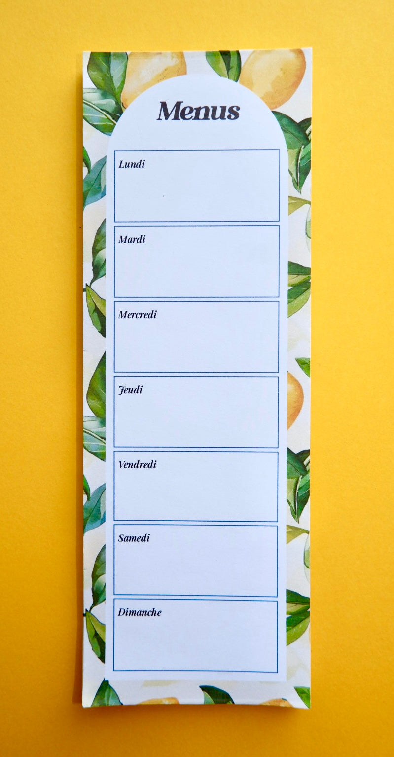 Menus de la semaine - Voilà l’été