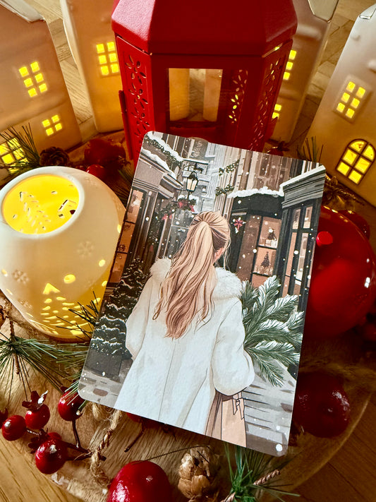 Carte - Blonde sous la neige