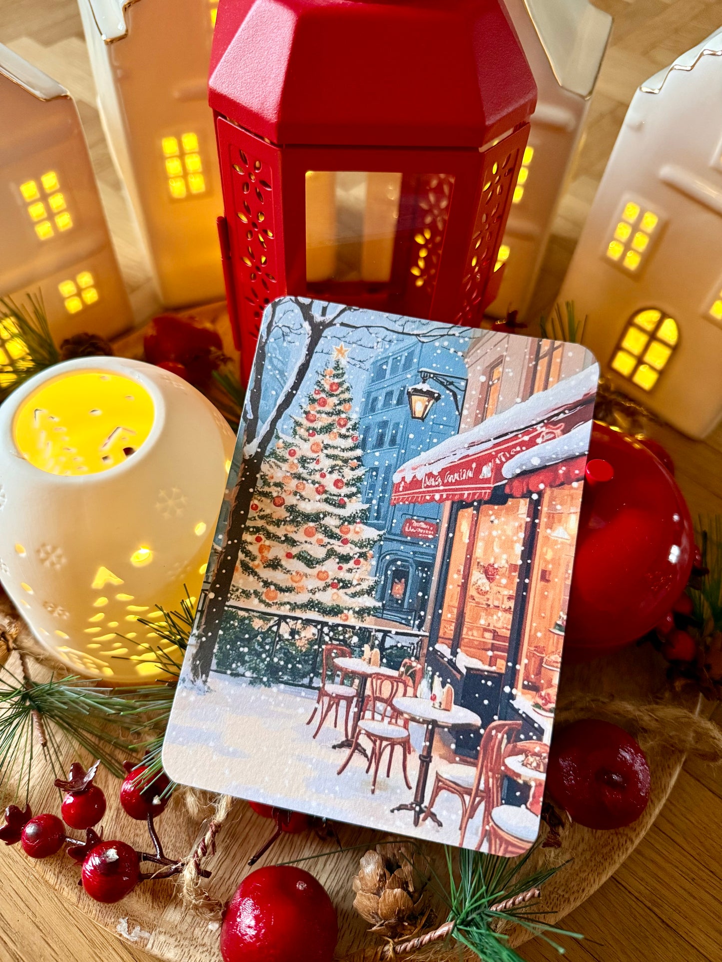 Carte - Sapin à la tombée de la nuit